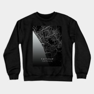 Calrsbad California City Map dark Crewneck Sweatshirt